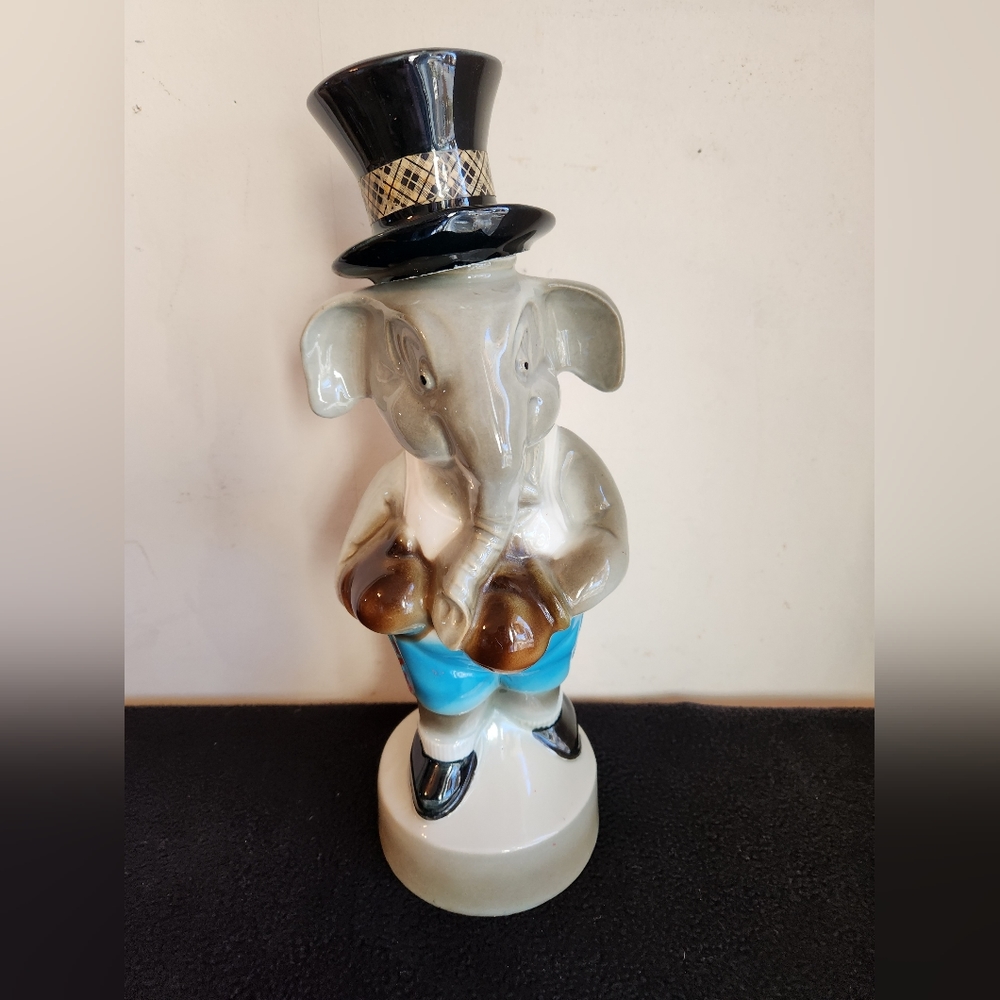 Elephant Decanter Historical MCM Ceramic Whiskey Jim Beam Vintage Bottle Figure